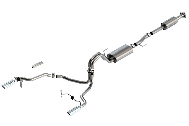 Borla F-150 2021 2.7L/3.5L 4dr CC SB EC STB Lari/King R/Plinum/LTD 3/2.25 SRE CB Touring CHR Tips - 140862