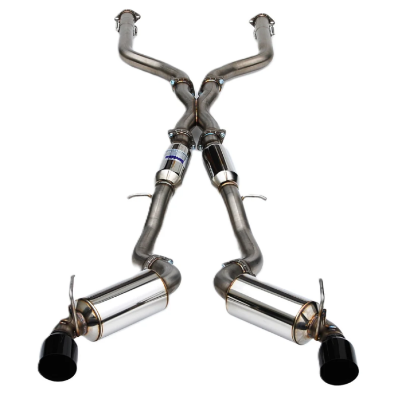 Invidia 2022+ Nissan Z 70mm N1 Cat Back Exhaust - Black Tips - HS22N4Z7GD1SBL