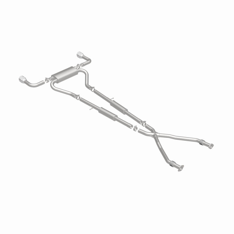 MagnaFlow 14 Infiniti Q50 V6 3.7L Cat-Back Polished Stainless Tips Dual Split Rear Exit Exhaust - 15310