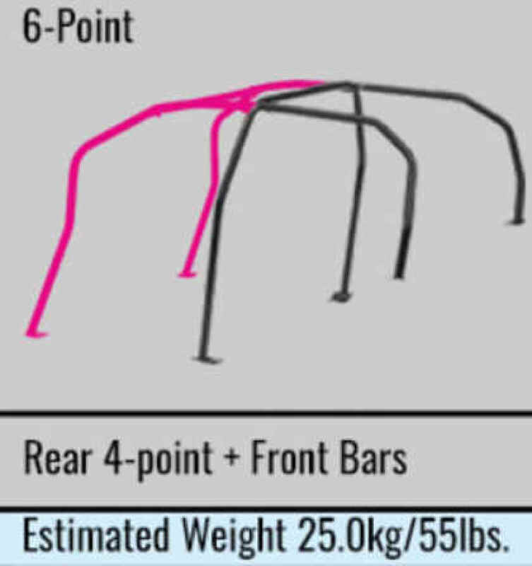 Cusco Safety21 6-Point Around Dash Roll Cage 89-94 Nissan Skyline R32 2-Door (S/O/No Cancel) - 230 270 ES20