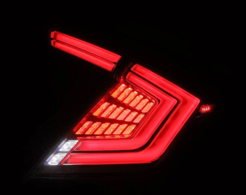 AlphaRex 16-21 Honda Civic Hatchback / Type-R FK8 Nova-Series LED Tail Lights - Clear Smoke - 676040