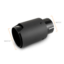 Load image into Gallery viewer, Mishimoto Carbon Fiber Muffler Tip 2.5in Inlet 3.5in Outlet M Black - MMEXH-TIP-CFM25BK