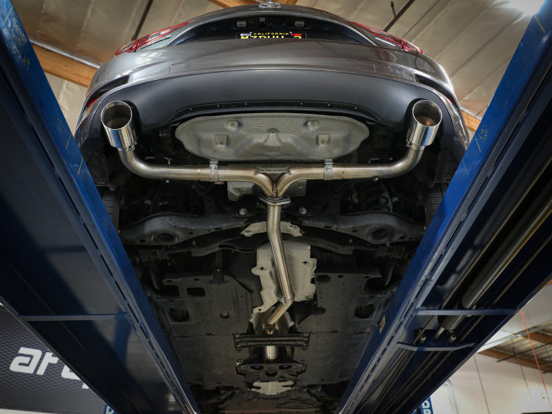 aFe Takeda 2-1/2in 304 SS Cat-Back Exhaust w/ Blue Flame Tips 14-18 Mazda 3 L4 2.0L/2.5L - 49-37015-L