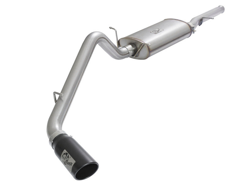 aFe MACHForce XP Exhausts Cat-Back Black Tip 09-17 GM Silverado 1500 4.3/5.3L RegCab SB/LB - 49-44072-B