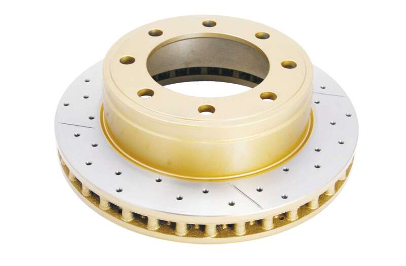 DBA 11-16 Nissan Patrol (Y62) 5.6L Street Series Drilled & Slotted Front Rotor w/Gold Hat - DBA2340X