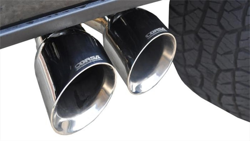 Corsa 15-20 Ford F-150 3.5L Eco (Super Crew Cab) Polished Sport Single Side Dual 4in Tips CB Exh - 14836