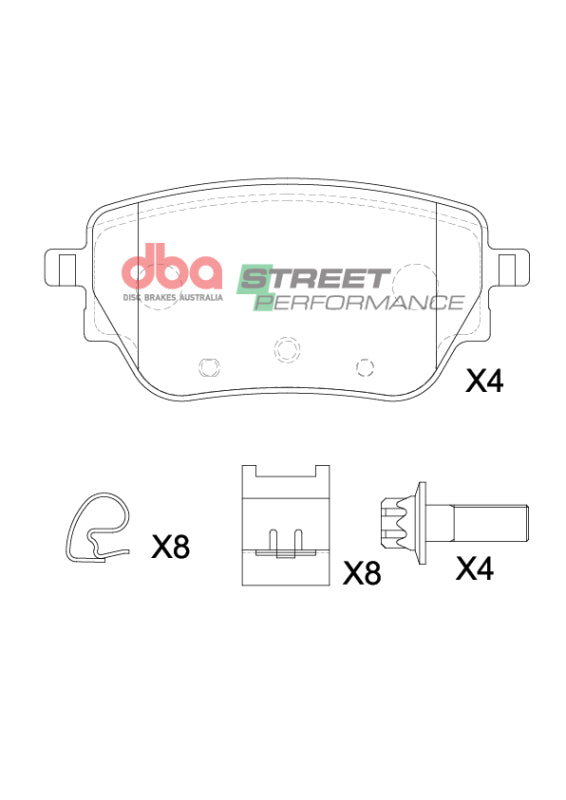 DBA 2018+ Mercedes-Benz A250 Street Series Rear Brake Pads - DB15269SP