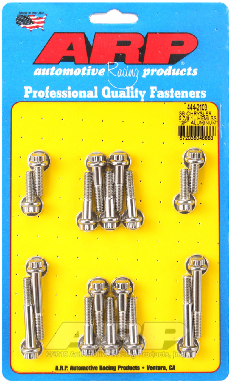 ARP Chrysler Small Block 5.7/6.1L Hemi 12pt Intake Manifold Bolt Kit - 444-2103