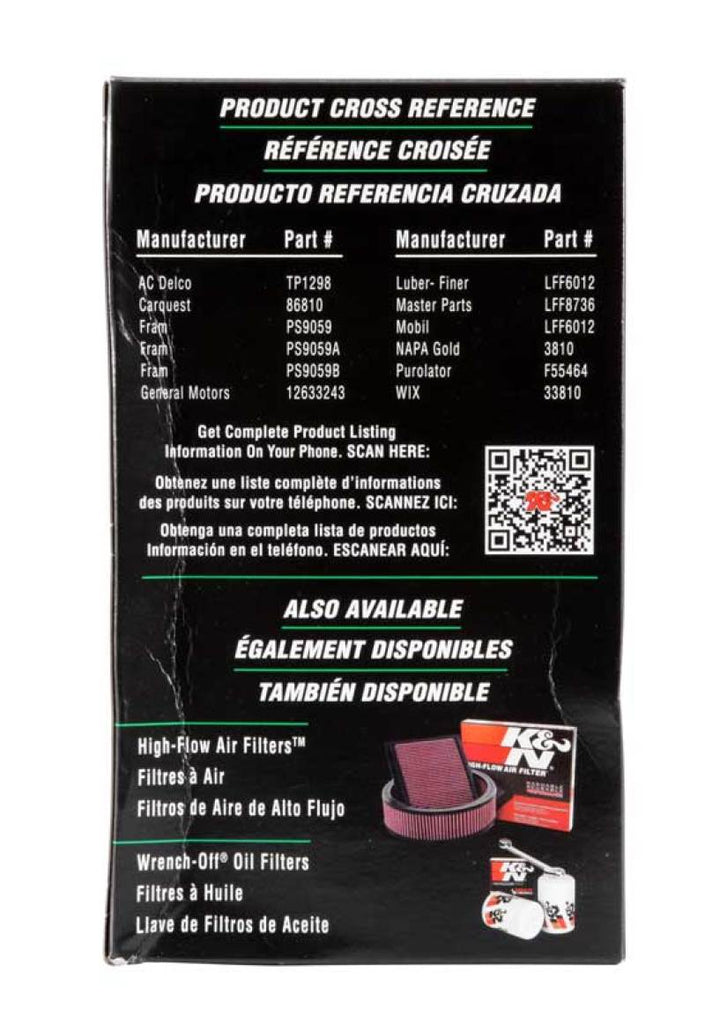 K&N Cellulose Media Fuel Filter 3.5in OD x 6.281in L - PF-3000