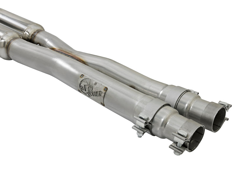aFe MACHForce XP 3in 304 SS Loud Tone Cat-Back w/ Black Tips 15-17 Ford Mustang V6-3.7L/V8-5.0L - 49-33087-B