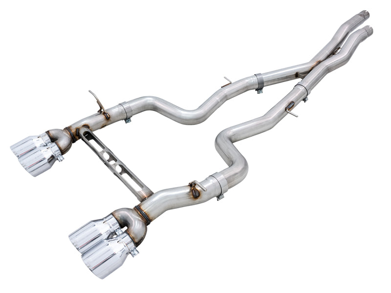 AWE Tuning BMW F8X M3/M4 Track Edition Cat-Back Exhaust - Chrome Silver Tips - 3020-42082