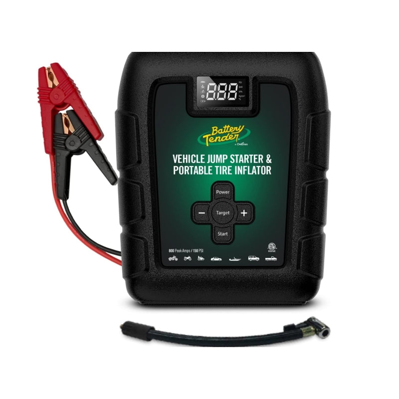 Battery Tender 800A Jump Starter 7200mAh Power Pack & 140 PSI Tire Inflator - 030-3010-WH