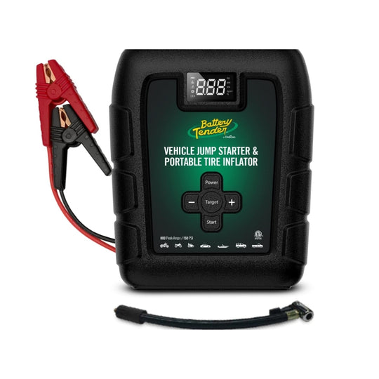 Battery Tender 800A Jump Starter 7200mAh Power Pack & 140 PSI Tire Inflator - 030-3010-WH
