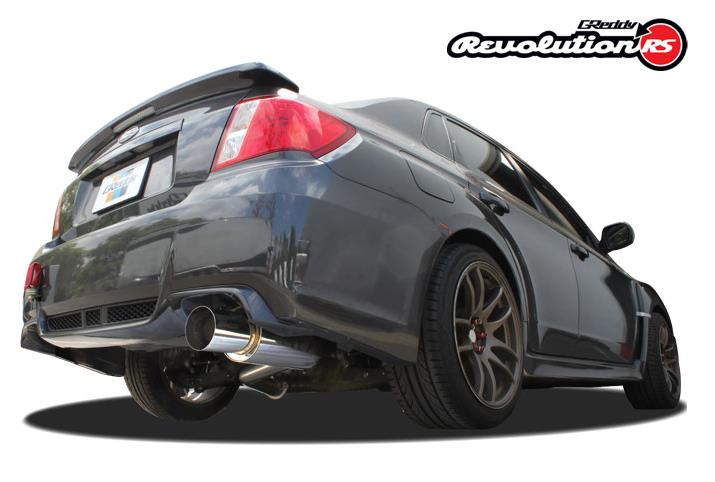 GReddy 11-14 Subaru WRX/STI (Sedan) 76mm Single Side Cat-Back Revolution RS Exhaust - 10168101