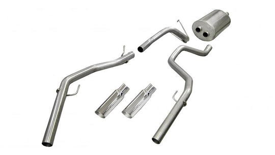 Corsa 2009-2019 -14 Dodge Ram Quad Cab/Short Bed 1500 4.7L V8 Polished Sport Cat-Back Exhaust - 24425