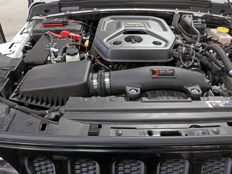 aFe Super Stock Induction System Pro Dry S Media 18-21 Jeep Wrangler JL L4-2.0L (t) - 55-10010D