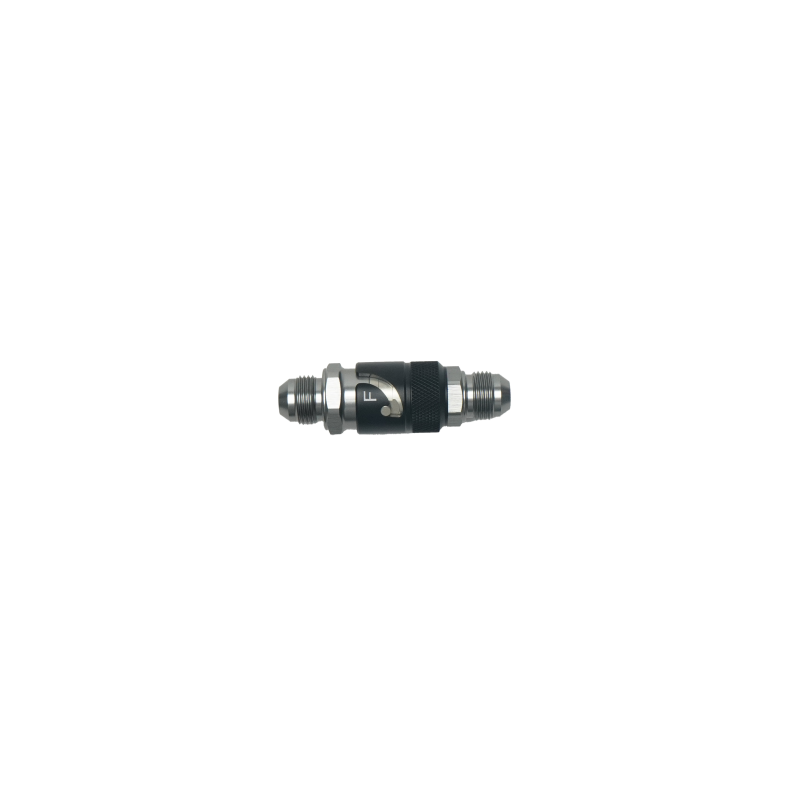 DeatschWerks 8AN Male Flare Quick Disconnect Dry Break Fitting - 2 Pieces Anodized Matte Black - 6-02-0226-B