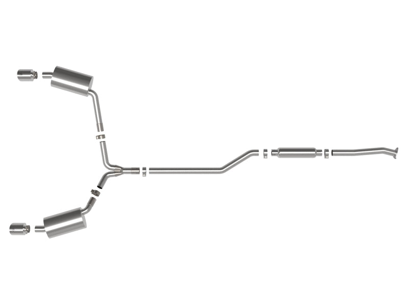aFe 09-14 Acura TSX L4 2.4L Takeda 2-1/2in to 2-1/4in 304 SS Cat-Back Exhaust System w/Polished Tips - 49-36629-P
