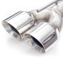 Load image into Gallery viewer, Stainless Works 15-19 Dodge Challenger 6.2L/6.4L Hemi 3in Redline Catback X-Pipe w/4in Quad Tips - CHAL16CBR4