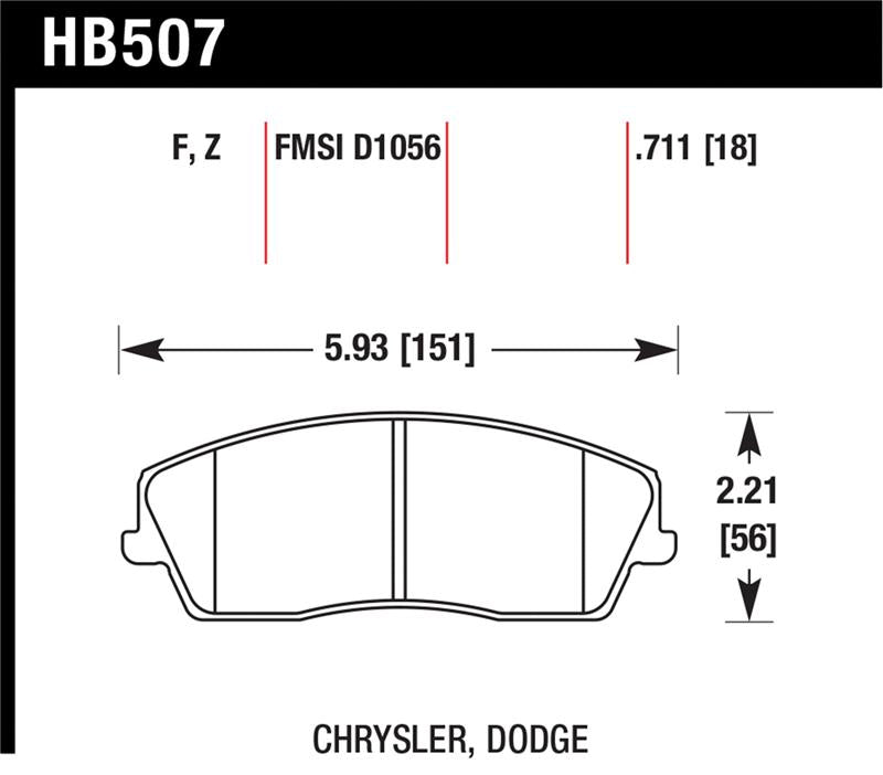 Hawk Performance Ceramic Street Brake Pads - HB507Z.711