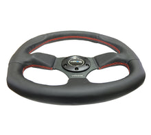 Load image into Gallery viewer, NRG Reinforced Steering Wheel (320mm Horizontal / 330mm Vertical) Leather w/Red Stitching - RST-009R-RS