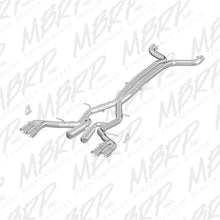 Load image into Gallery viewer, MBRP 2016 Chevy Camaro V8 6.2L 6spd 3in Alum Race Dual Cat Back w/ 4.5in Quad Dual Wall Tips - S7033AL