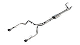 Borla 24-25 Chevy Silverado 1500 (6.2L V8) S-Type Cat Back - 3.5in Carbon Fiber Black Anodized Tips - 141000CFBA