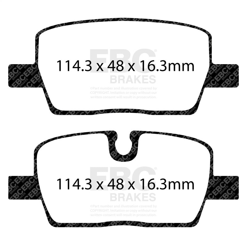 EBC 2020+ Cadillac CT4 Sport 2.0T Yellowstuff Rear Brake Pads - DP43116R