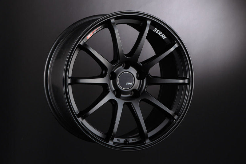 SSR GTV02 18x7.5 5x114.3 43mm Offset Flat Black Wheel - T518750+4305GMB