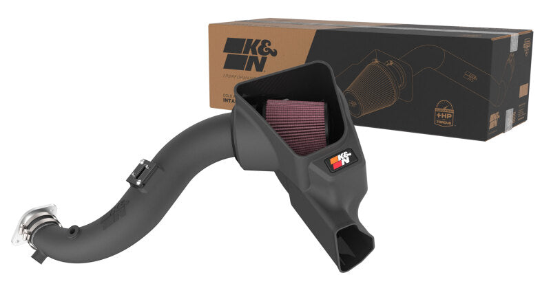 K&N 2024 Ford Mustang Ecoboost L4-2.3L F/L Turbo AirCharger - Cold Air Intake System - 63-2627