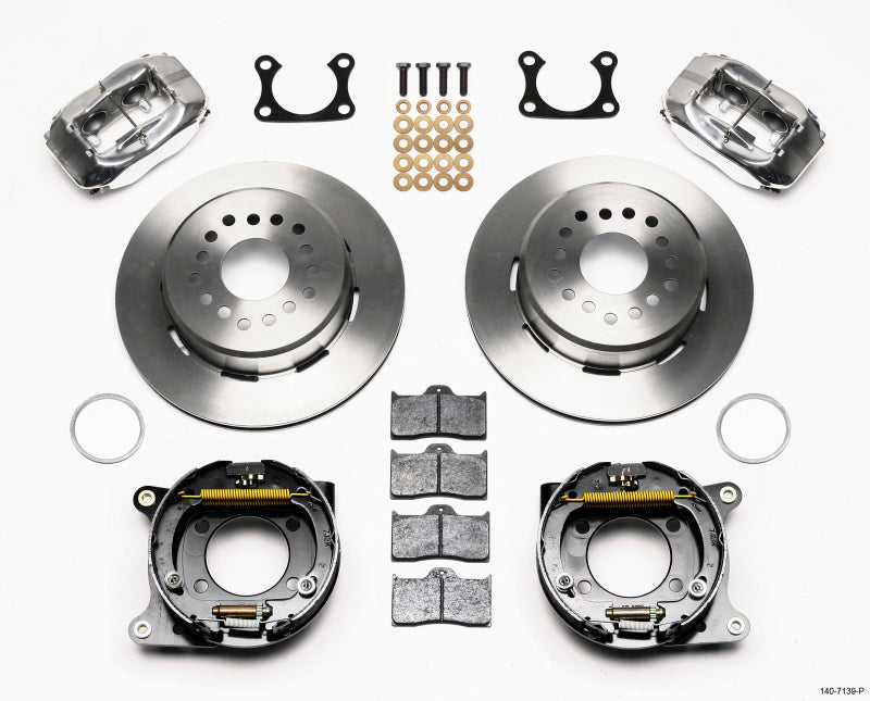 Wilwood Forged Dynalite P/S Park Brake Kit Polished Big Ford 2.36in Offset - 140-7139-P