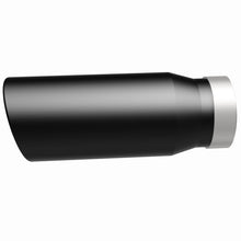 Load image into Gallery viewer, MagnaFlow Tip Stainless Black Coated Single Wall Round Single Outlet 5in Dia 4in Inlet 13in L - 35238