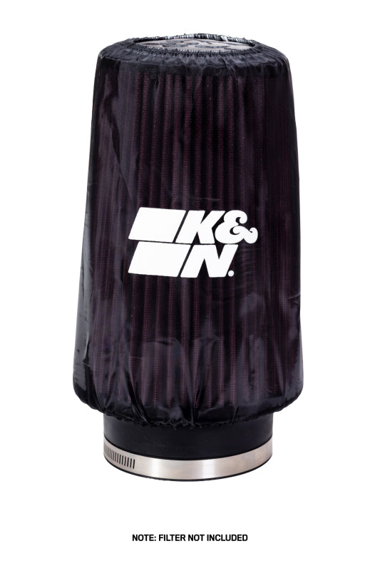 K&N Universal Round Tapered Filter Wrap - Black - 6in Base ID x 4.625in Top ID x 9in Height - RE-0810PK