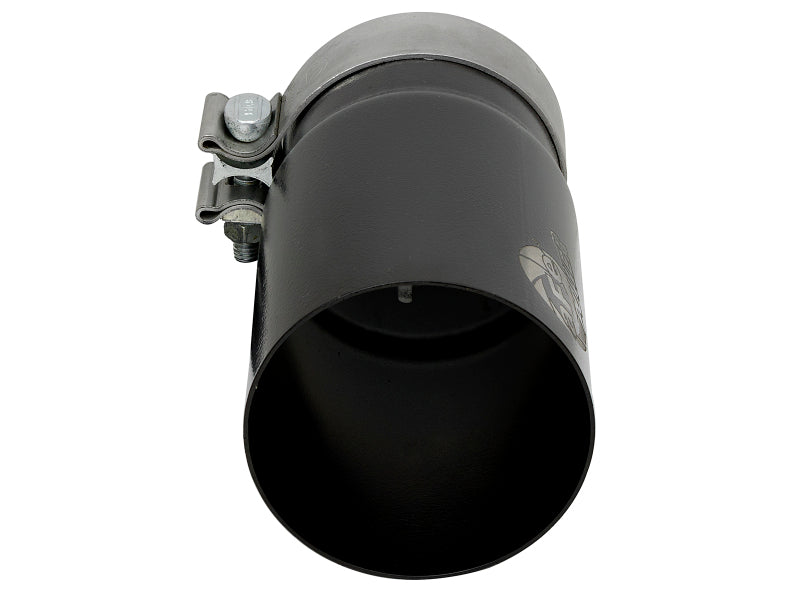 aFe MACH Force-Xp Universal Exhaust Tip 3-1/2 IN Inlet x 4 IN Outlet x 7 IN L Black Right Side Exit - 49T35404-B07