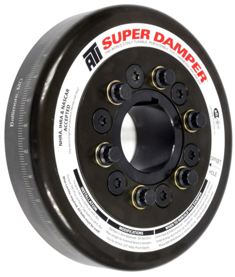 ATI Damper - 7.074in - Steel - John Deere 466/619 Tractor - Chevy Front - 3 Ring - Diesel - ATI917363