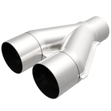 Load image into Gallery viewer, MagnaFlow Universal Trans Y-Pipe All SS 4inch (Dual) 3.5inch (Single) x 13inch (Overall) - 10800