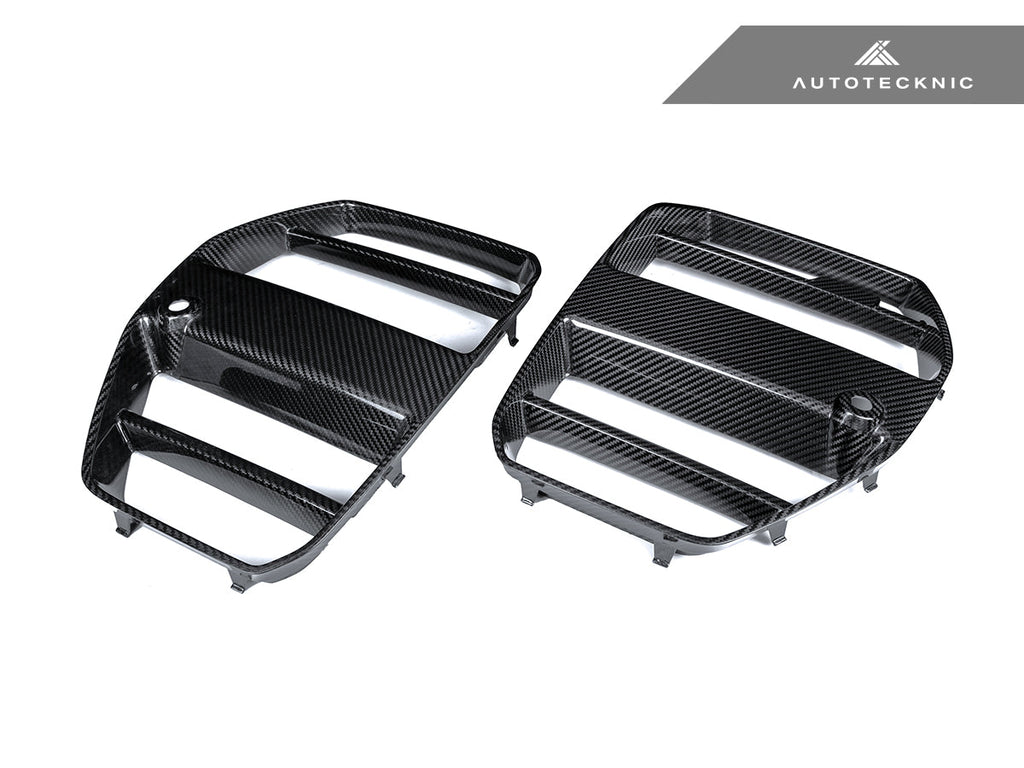 AutoTecknic Dry Carbon Podium V1 Front Grille Set - BMW G80 M3 | G82/ G83 M4
