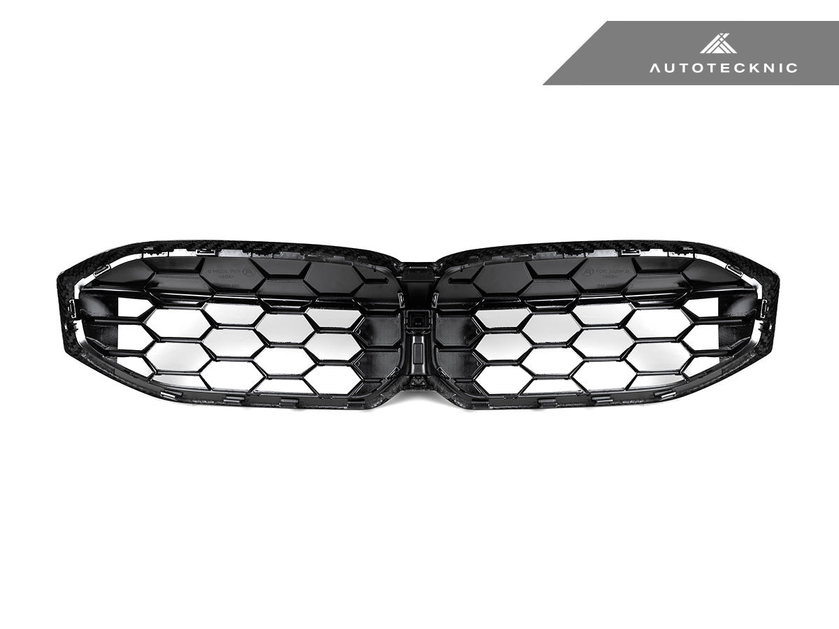AutoTecknic Dry Carbon Fiber Honeycomb Front Grille - BMW G20 3-Series LCI