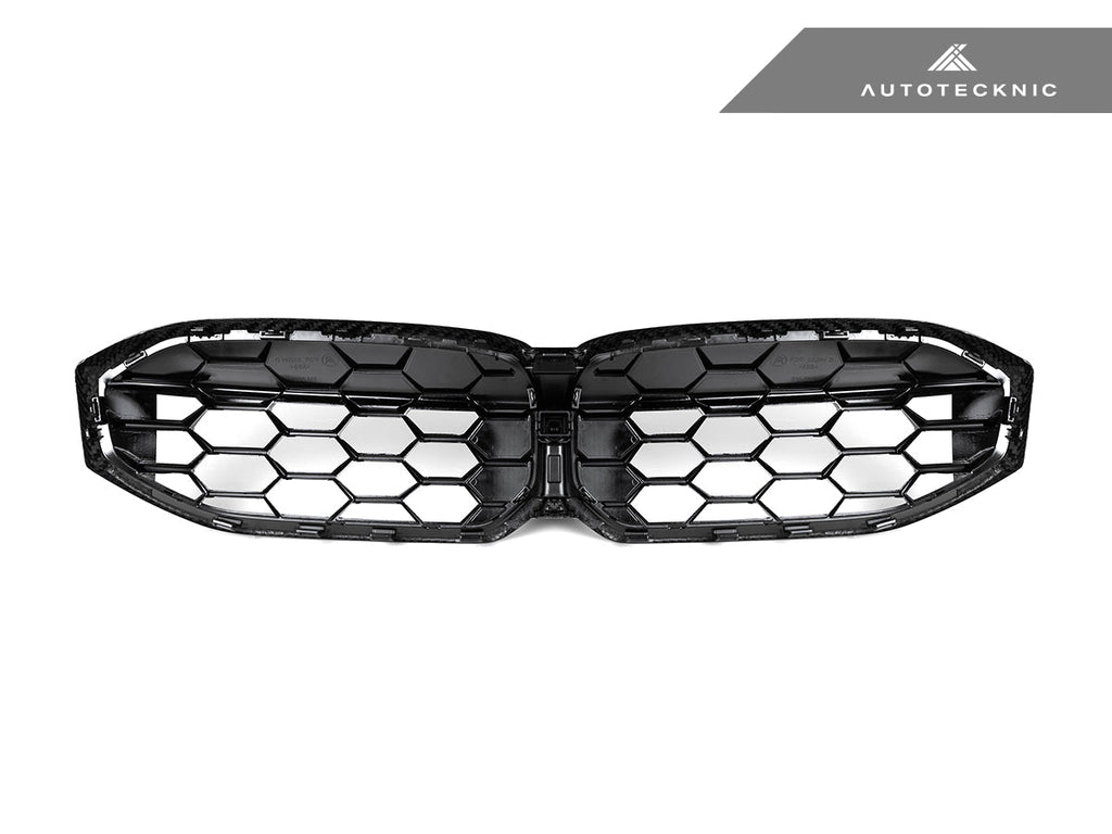 AutoTecknic Dry Carbon Fiber Honeycomb Front Grille - BMW G20 3-Series LCI