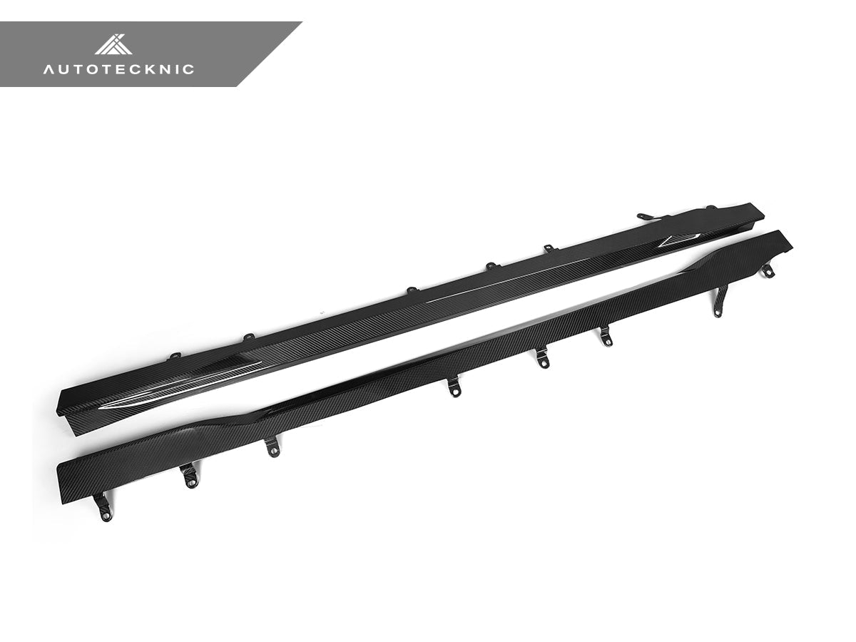 AutoTecknic Dry Carbon Fiber Side Skirt Extension Set - BMW G87 M2