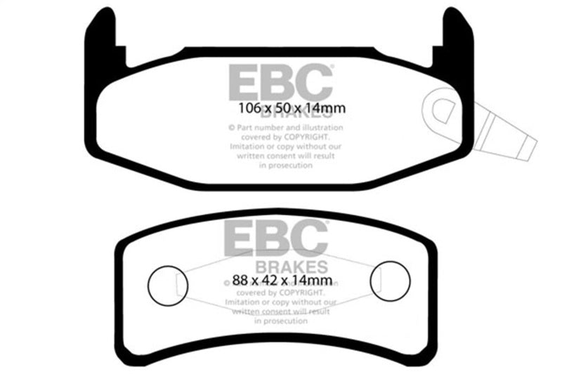 EBC 88-90 Buick Regal 2.8 Greenstuff Rear Brake Pads - DP2978