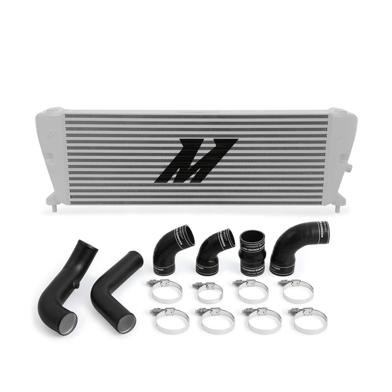 Mishimoto Ford Ranger 3.2L Diesel Intercooler Kit 2011+ Silver w/ Wrinkle Black Pipes - MMINT-RGR-11KSLBK