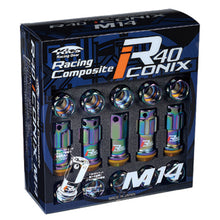 Load image into Gallery viewer, Project Kics 14X1.50 Neochrome R40 Iconix Lug Nuts (Red Cap) - Set of 16+4 Locks - WRIA14NR