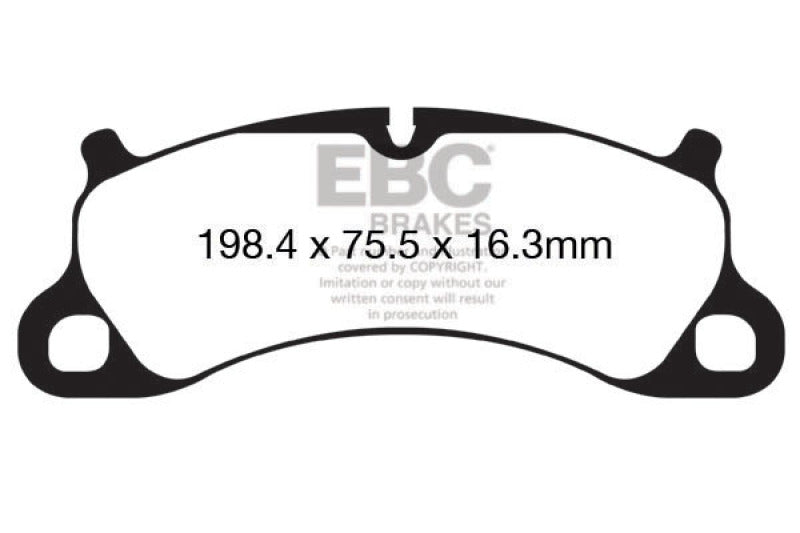 EBC 12-15 Porsche 911 (991) Carrera S 3.8L (Cast Iron Rotor Only) Bluestuff Front Brake Pads - DP52144NDX
