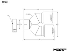 Load image into Gallery viewer, MBRP 3in ID / Dual 4in OD Out Staggered L 9.87in / R 9.37in Single Wall T304 SS Univ Exhaust Tip - T5182