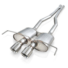 Load image into Gallery viewer, Stainless Works 2009-15 Cadillac CTS-V Coupe 3in Catback System X-Pipe Turbo Mufflers 4in Tips - CTSV9CPCBLMF