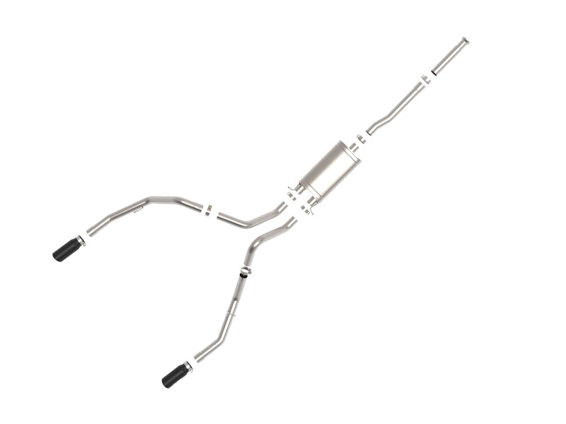 aFe Apollo GT Series Cat-Back Exhaust GM Trucks 09-18 V6-4.3L/V8-4.8/5.3L-Dual Rear Exit Black Tips - 49-44135-B