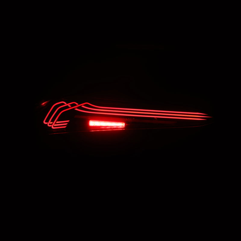 AlphaRex 20-24 Toyota Supra LUXX-Series Laser Style LED Tail Lights Black-Red - 609030