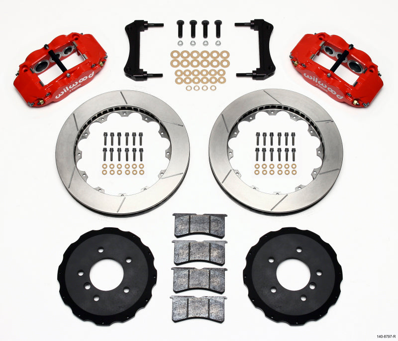 Wilwood Narrow Superlite 6R Front Hat Kit 13.06in Red E36 BMW M3 - 140-8797-R