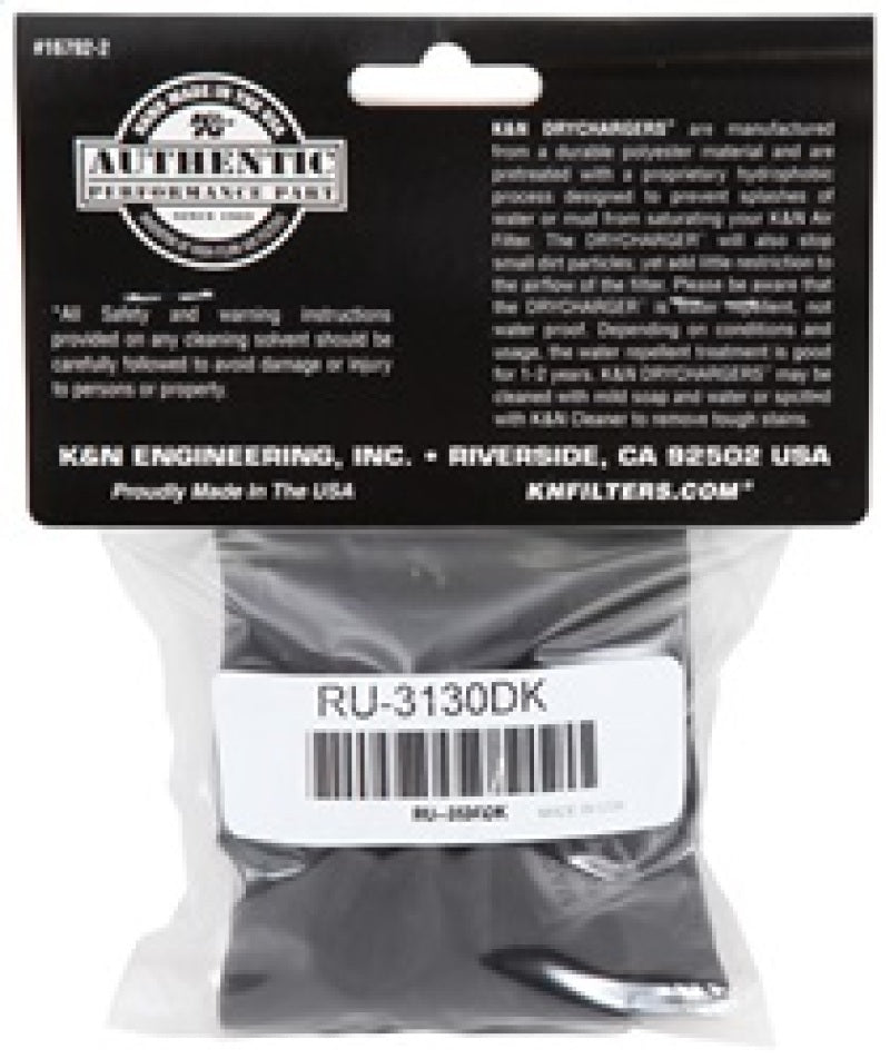 K&N Air Filter Wrap Black RU-3130 - RU-3130DK